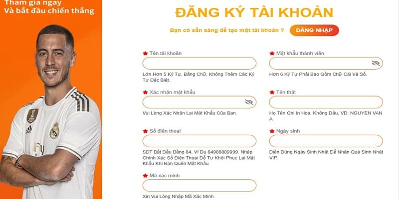 Tiến hành nhập đầy đủ các thông tin cần thiết