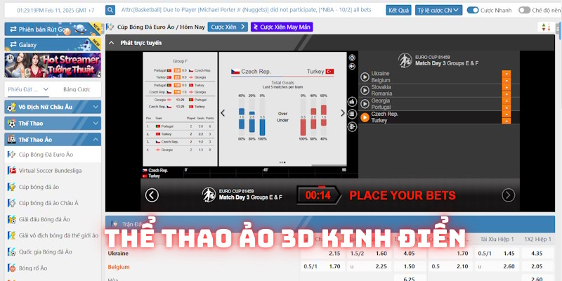 Saba thể thao nổi tiếng loại hình 3D